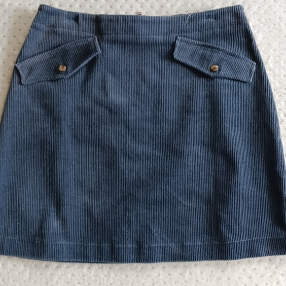 Rock & Roll Cowgirl Dresses & Skirts - Rock & Roll Cowgirl blue corduroy mini skirt with cute pockets